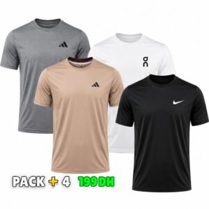 PACK DE 4 T-SHIRTS SPORT – Le confort à prix malin